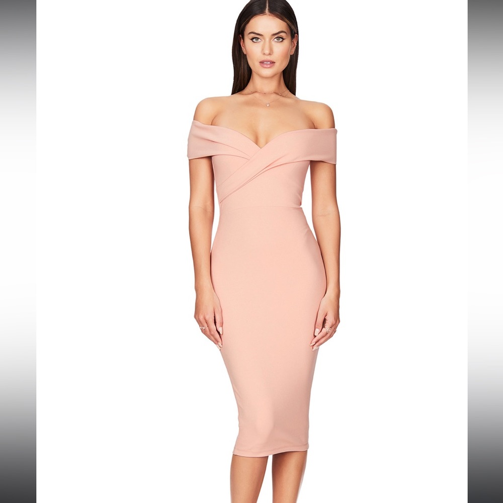 Revolve NOOKIE nude Midi Dress XS